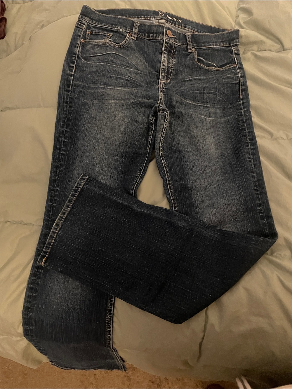 New York & Company Dark Blue Boot Cut Jeans